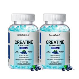 High Strength Creatine Monohydrate Gummies, Blueberry Flavored Creatine Gummies Monohydrate - 60 Gummies X 2 Bottles (option: Water creatine gummies x2 bott)