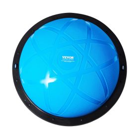 VEVOR Half Exercise Ball Trainer, 23 inch Balance Ball Trainer, 660 lbs Capacity Stability Ball, Yoga Ball with Resistance Bands and Pump (Color: Blue, Top Non-Slip Texture: Grain Pattern)
